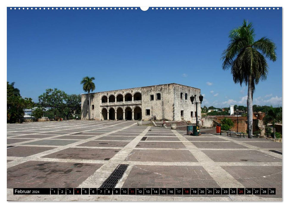 République Dominicaine sur les traces de Christophe Colomb (Calendrier mural CALVENDO 2024) 