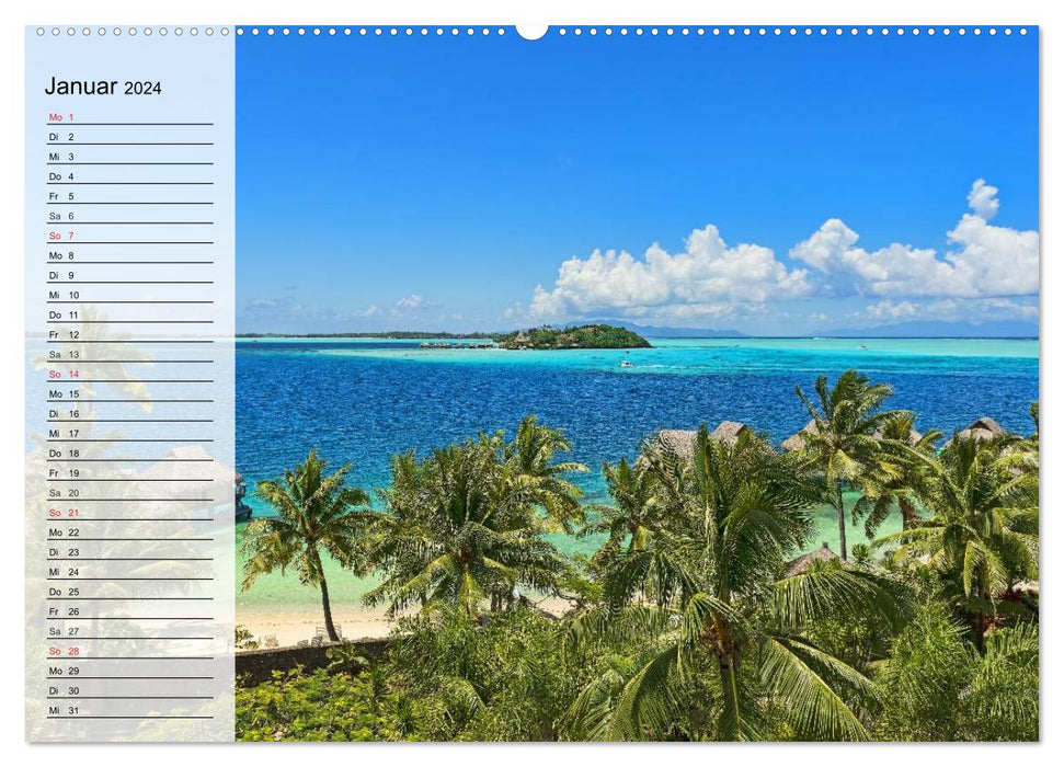 Rêves des mers du Sud. Paradis du Pacifique (Calvendo Premium Wall Calendar 2024) 