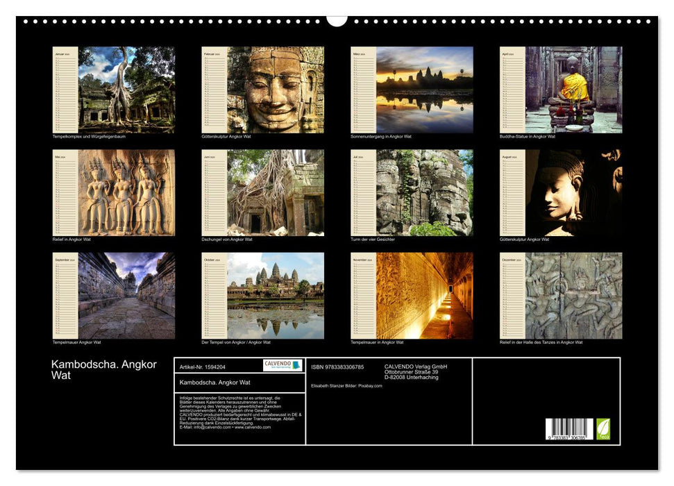 Kambodscha. Angkor Wat (CALVENDO Wandkalender 2024)
