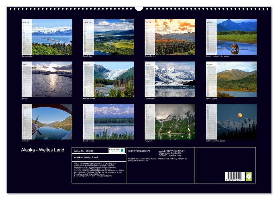 Alaska – Wide Country (Calendrier mural CALVENDO 2024) 