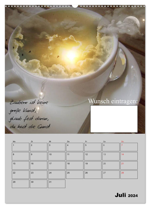 Calendrier des souhaits et de la magie (Calvendo Premium Wall Calendar 2024) 