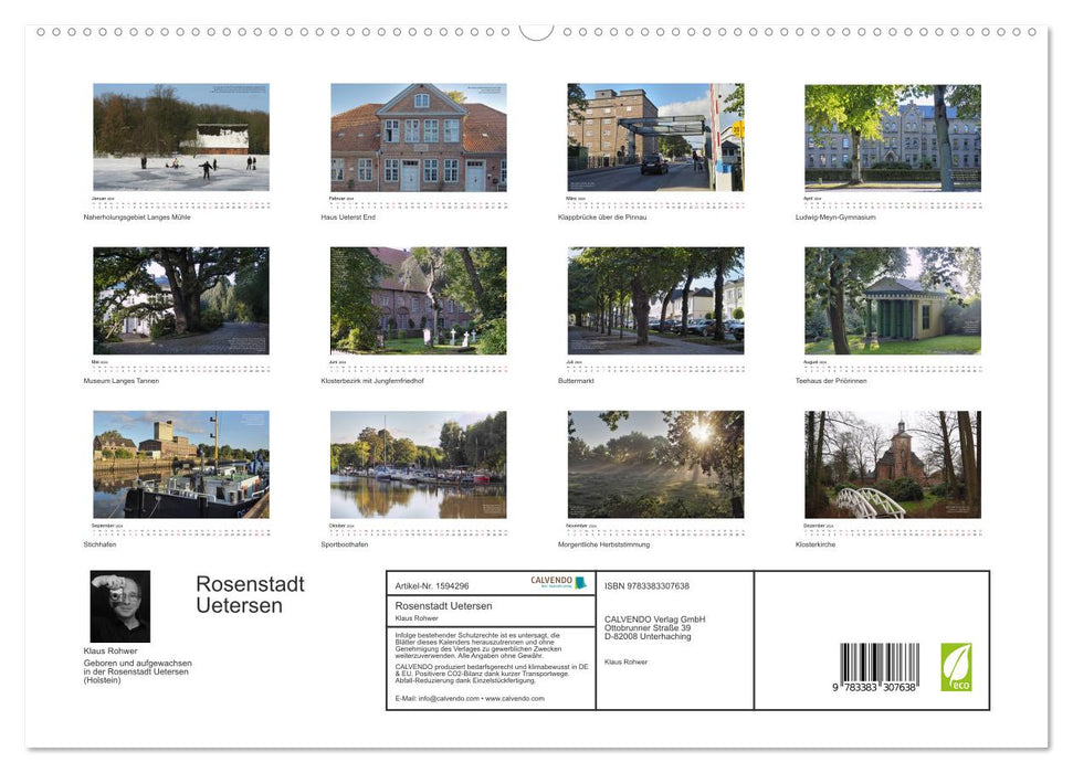 Rosenstadt Uetersen (CALVENDO Premium Wandkalender 2024)