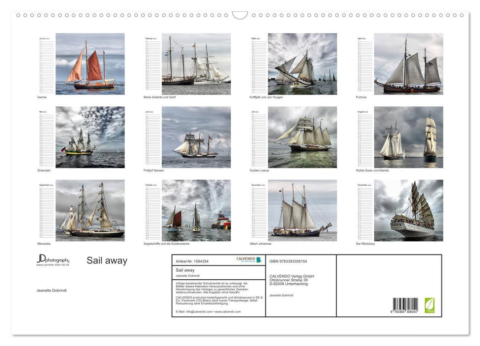 Sail away - Der Traum von der Ferne (CALVENDO Wandkalender 2024)