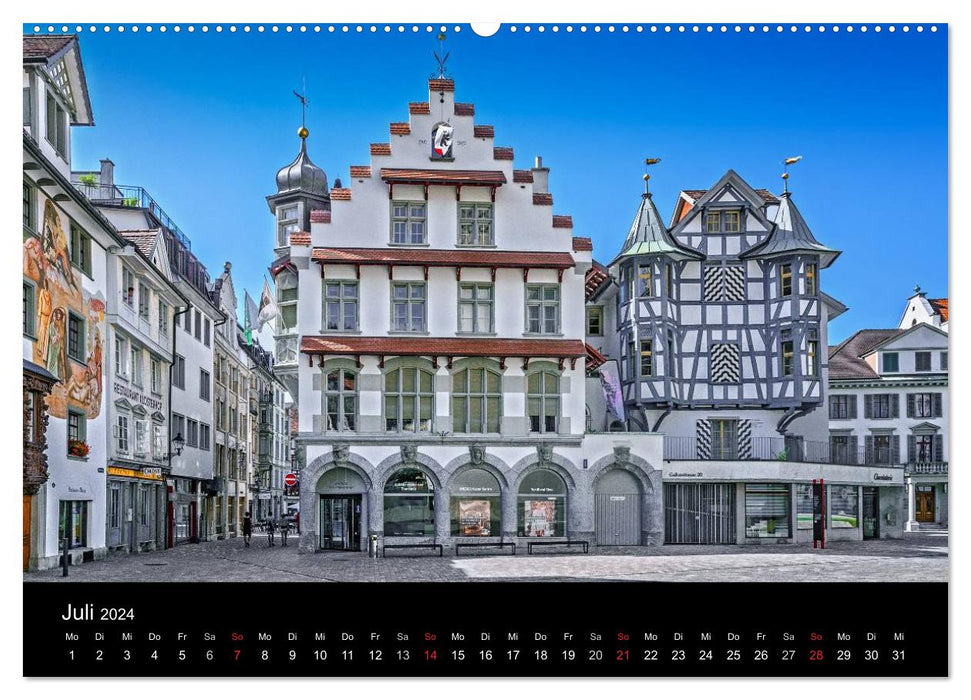 Von Schaffhausen zum Säntis (CALVENDO Premium Wandkalender 2024)