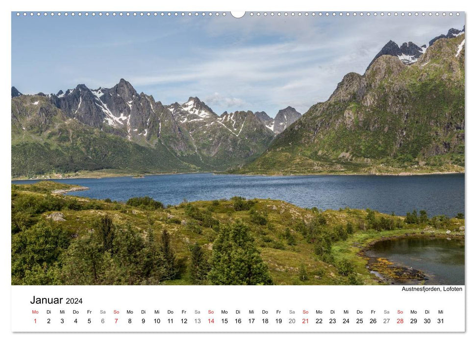 Ralentissez... voyagez à travers la Norvège (Calvendo Premium Wall Calendar 2024) 