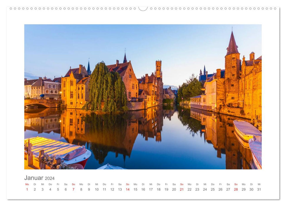 Brüssel und Flandern Impressionen (CALVENDO Premium Wandkalender 2024)