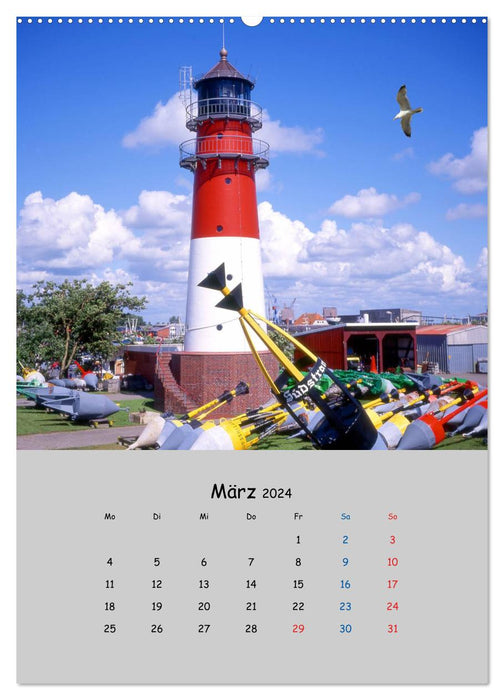 Phares, panneaux de signalisation pour les marins (calendrier mural CALVENDO 2024) 