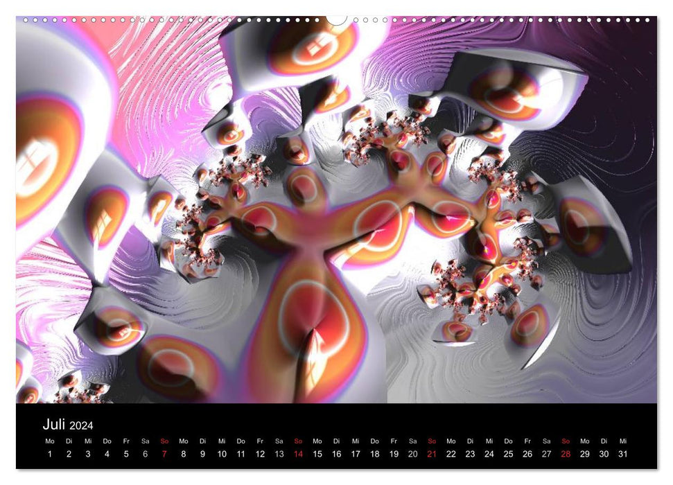 POP ART fraktal (CALVENDO Premium Wandkalender 2024)