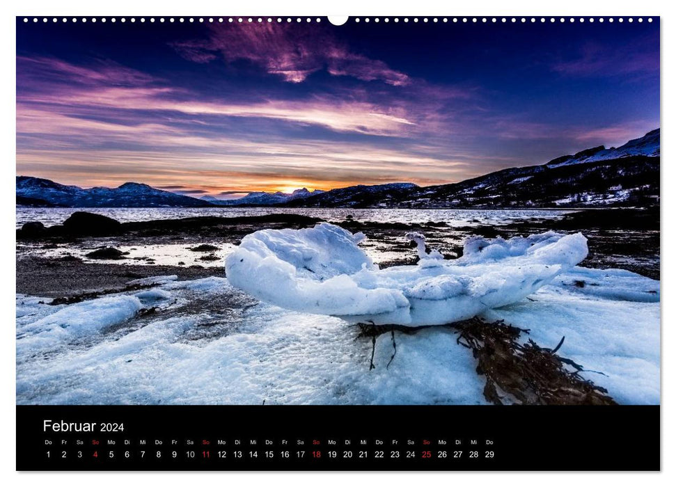 Norwegen, Landschaften in Schnee und Eis (CALVENDO Wandkalender 2024)