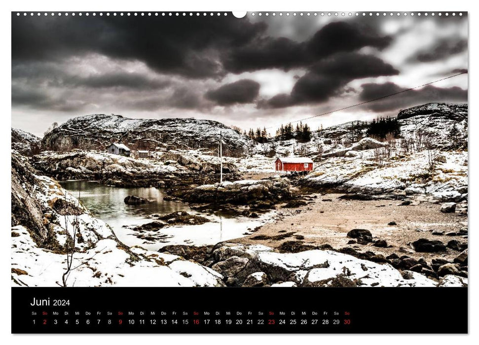 Norvège, paysages de neige et de glace (calendrier mural CALVENDO 2024) 
