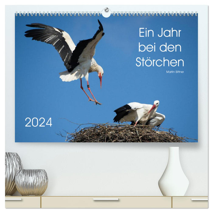 A year with the storks (CALVENDO Premium wall calendar 2024) 