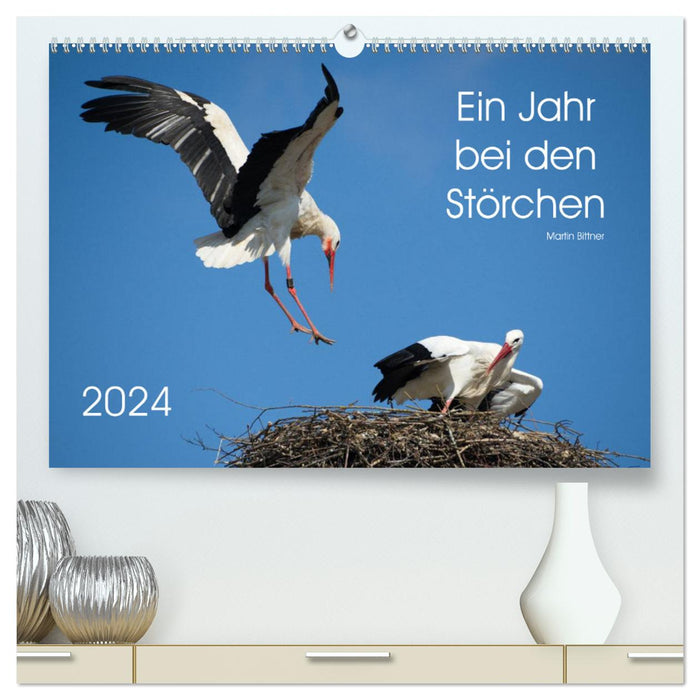 Ein Jahr bei den Störchen (CALVENDO Premium Wandkalender 2024)