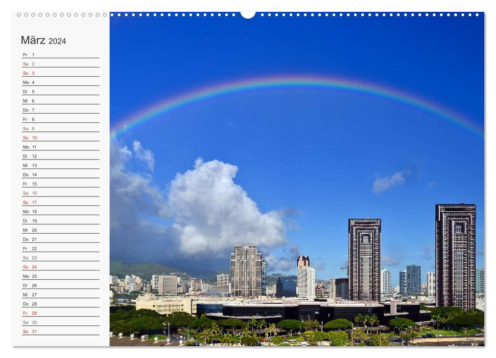 Hawaï - îles à l'autre bout du monde (Calendrier mural CALVENDO Premium 2024) 