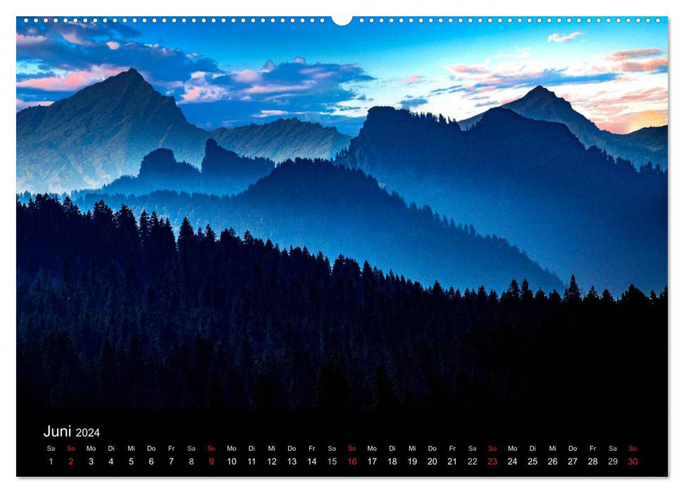 Die imposante schweizer Alpenwelt (CALVENDO Wandkalender 2024)
