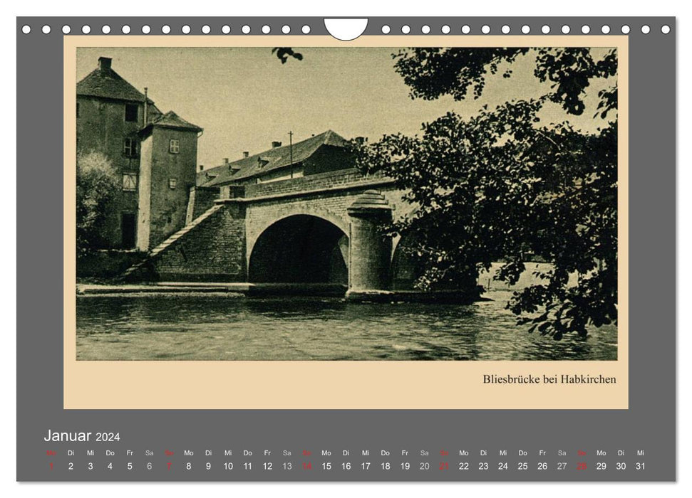 Saarland - vunn domols (frieher), Neue Ansichten vom Saarpfalz-Kreis (CALVENDO Wandkalender 2024)