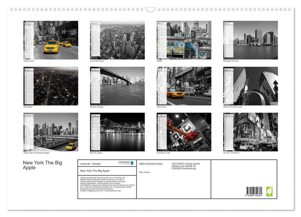 New York – The Big Apple (CALVENDO Wandkalender 2024)