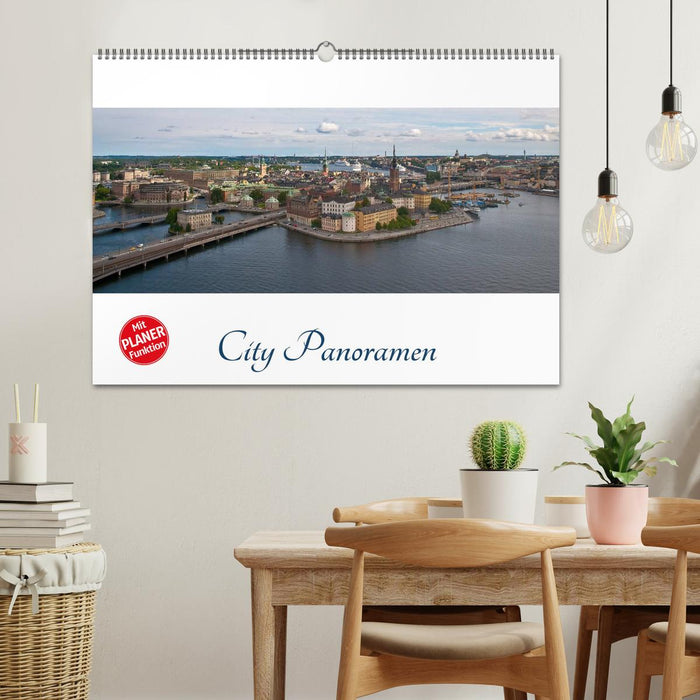 City - Panoramen (CALVENDO Wandkalender 2024)