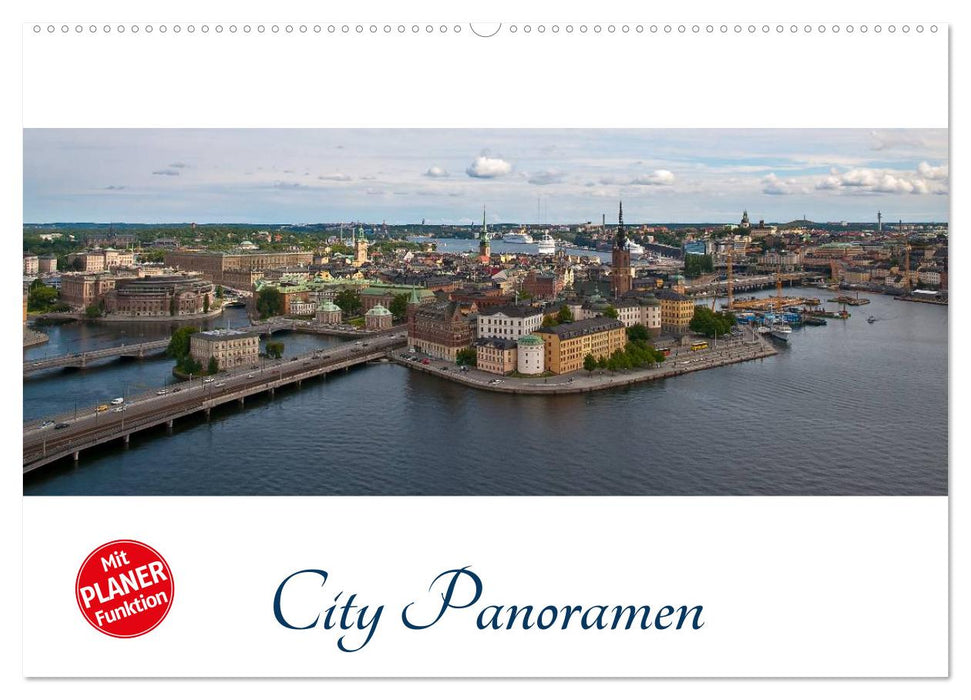 City - Panoramen (CALVENDO Wandkalender 2024)