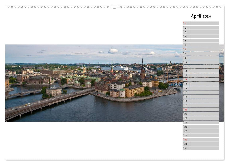 City - Panoramen (CALVENDO Wandkalender 2024)