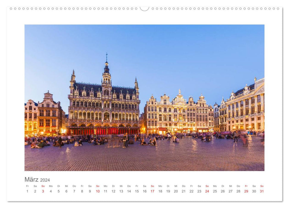 Brüssel und Flandern Impressionen (CALVENDO Wandkalender 2024)