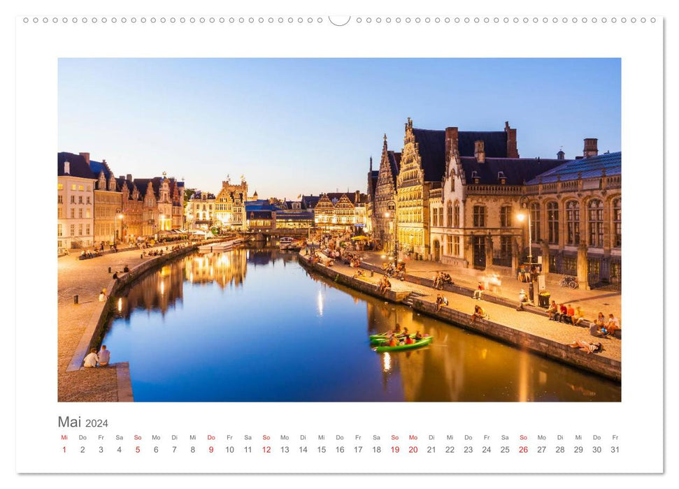 Brüssel und Flandern Impressionen (CALVENDO Wandkalender 2024)