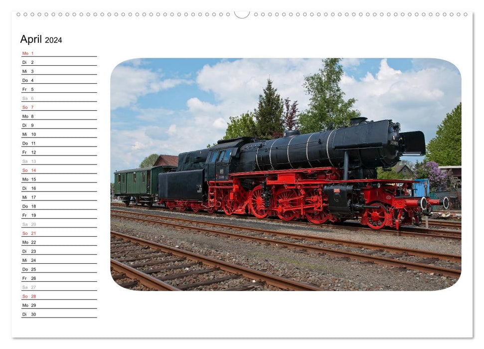 Under steam - steam locomotive romance (CALVENDO wall calendar 2024) 