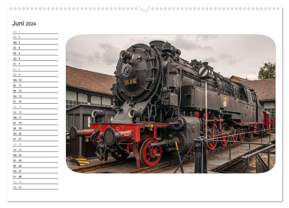 Under steam - steam locomotive romance (CALVENDO wall calendar 2024) 