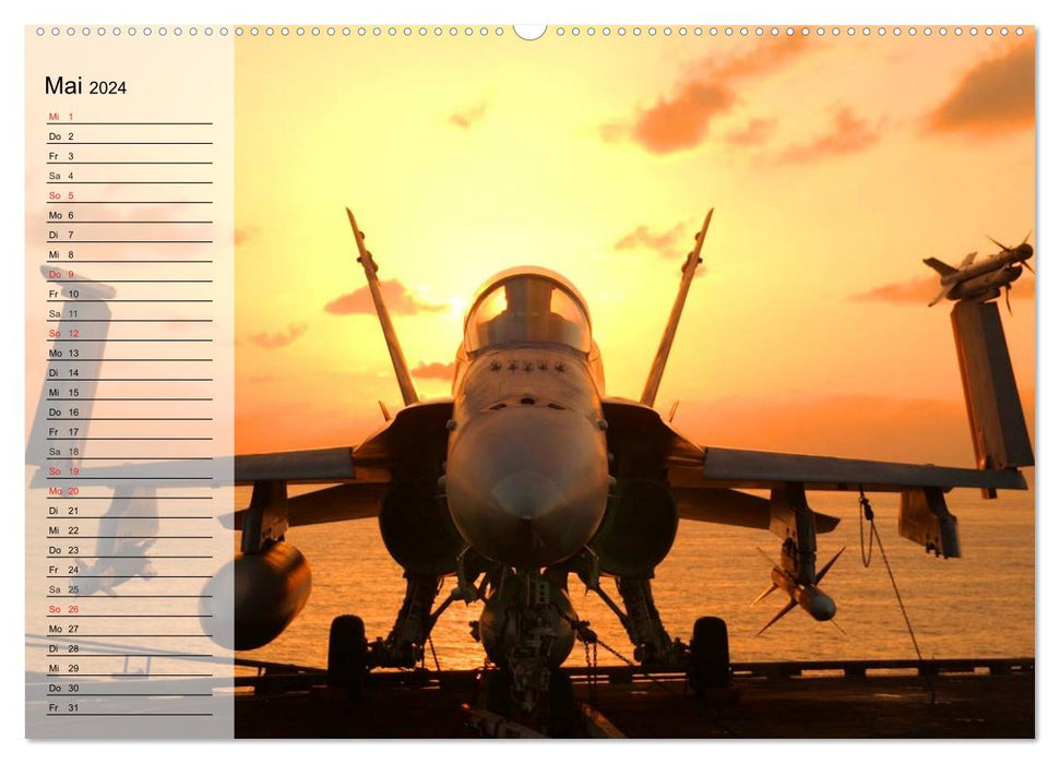 Kampfjets. U.S. Aircraft (CALVENDO Premium Wandkalender 2024)