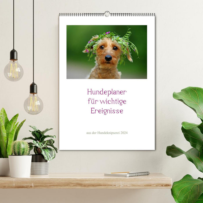 Hundeplaner für wichtige Ereignisse (CALVENDO Wandkalender 2024)