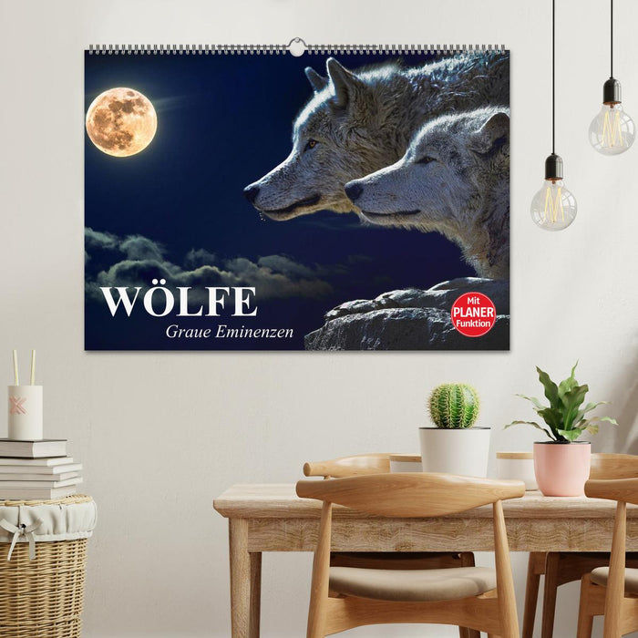 Loups. Éminences grises (Calendrier mural CALVENDO 2024) 
