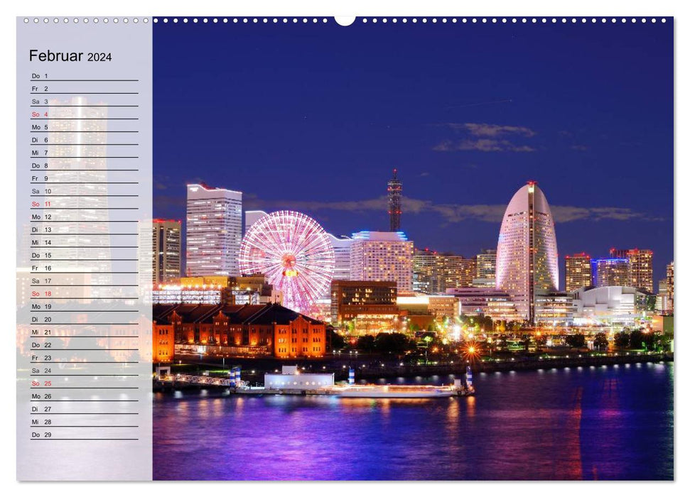 Metropolises. City lights and skylines (CALVENDO wall calendar 2024) 