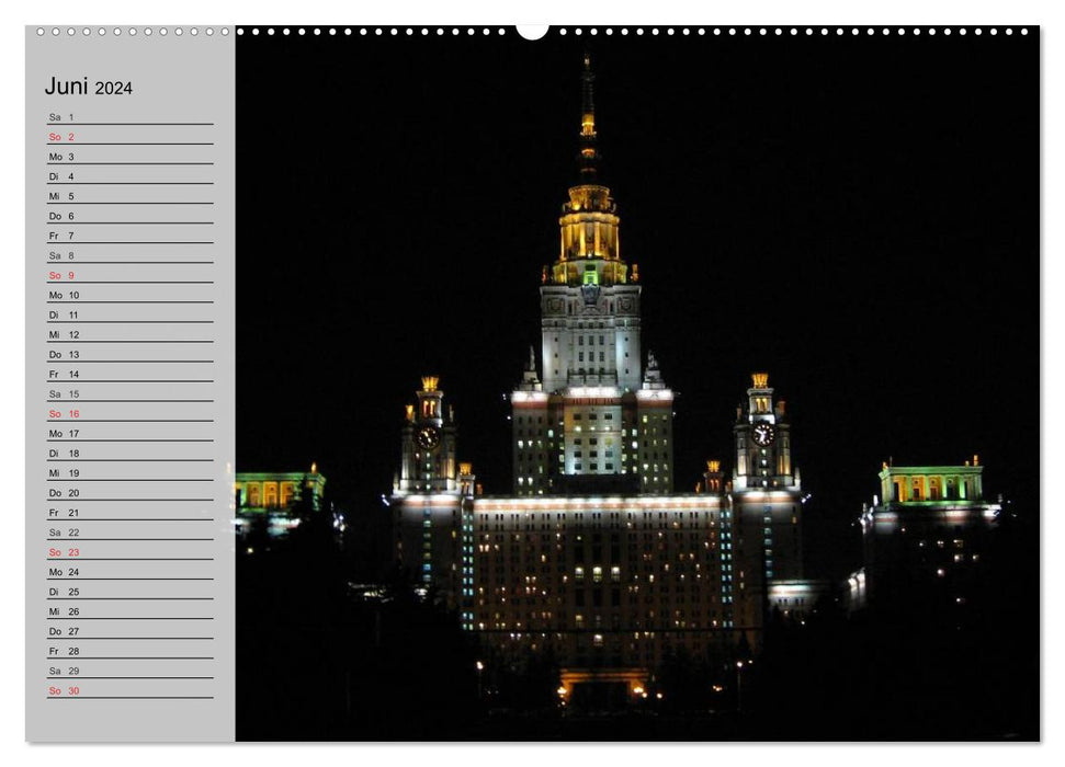 Metropolises. City lights and skylines (CALVENDO wall calendar 2024) 