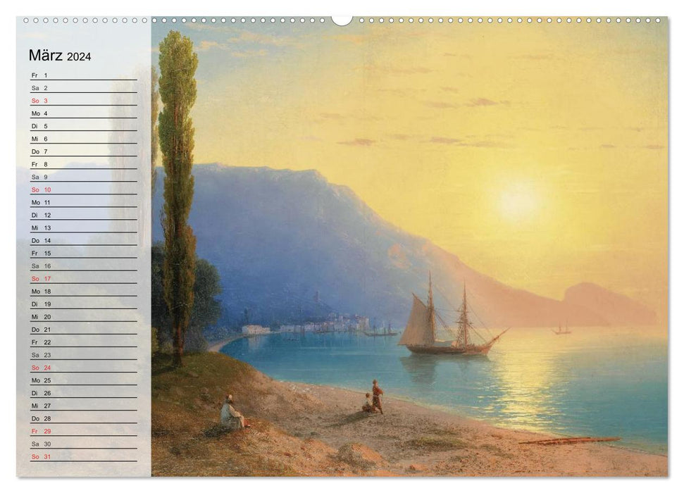 Paysages peints (Calendrier mural CALVENDO 2024) 