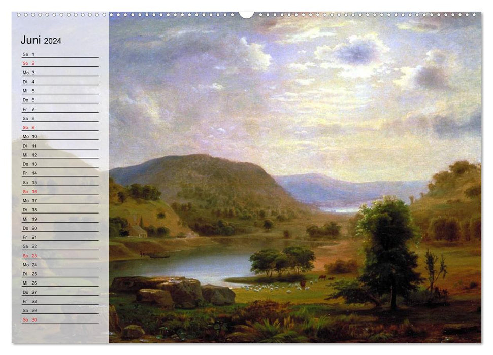 Paysages peints (Calendrier mural CALVENDO 2024) 