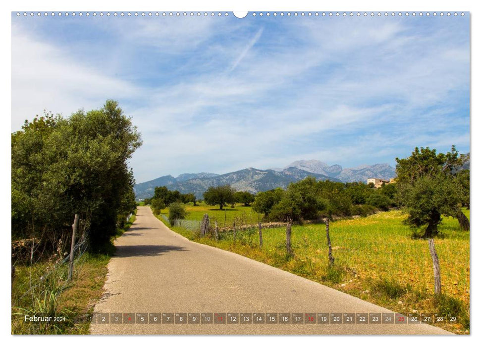 Majorque : Les plus beaux paysages pour les coureurs cyclistes (Calendrier mural CALVENDO Premium 2024) 