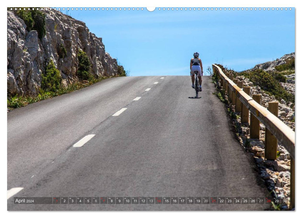 Majorque : Les plus beaux paysages pour les coureurs cyclistes (Calendrier mural CALVENDO Premium 2024) 