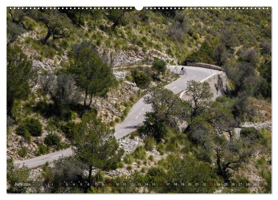 Majorque : Les plus beaux paysages pour les coureurs cyclistes (Calendrier mural CALVENDO Premium 2024) 