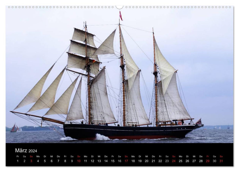 Gaffelschiffe 2024 (CALVENDO Premium Wandkalender 2024)