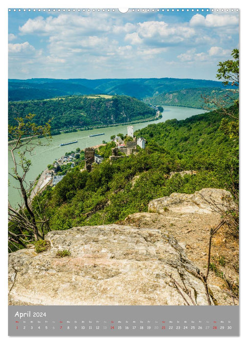 Châteaux et ruines de châteaux du Rhin moyen (Calendrier mural CALVENDO Premium 2024) 