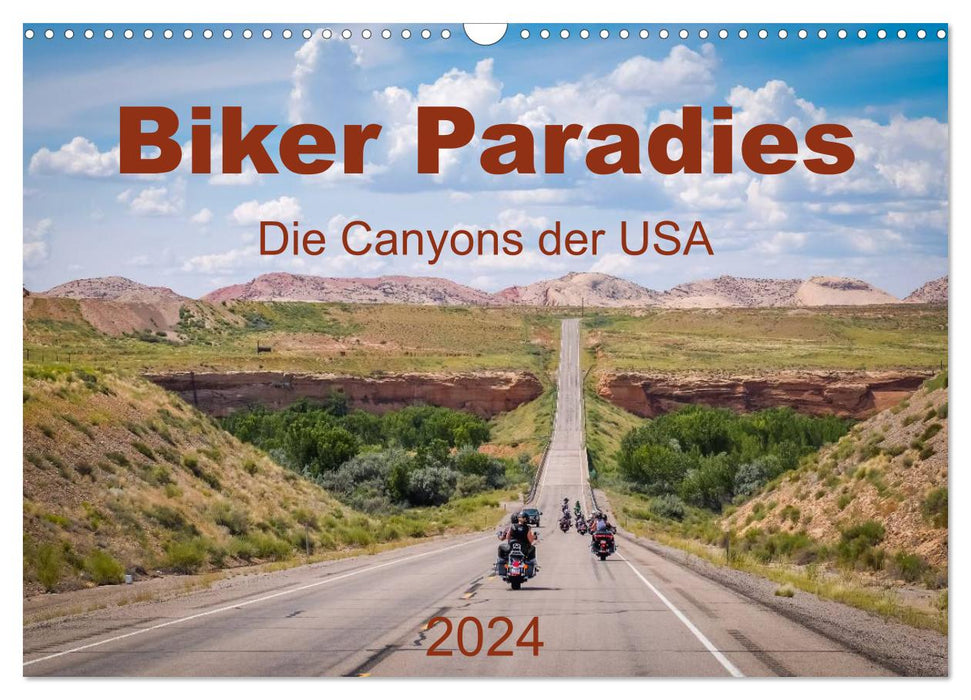 Biker Paradise - The Canyons of the USA (CALVENDO Wall Calendar 2024) 