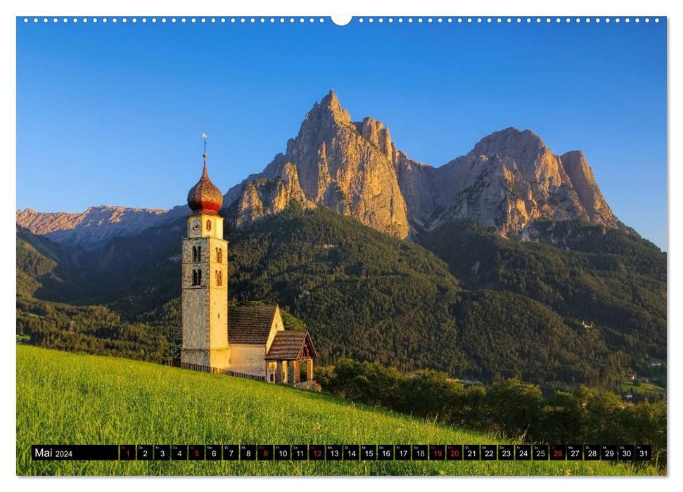 Die Dolomiten - Traumhafte Welt aus Stein (CALVENDO Premium Wandkalender 2024)