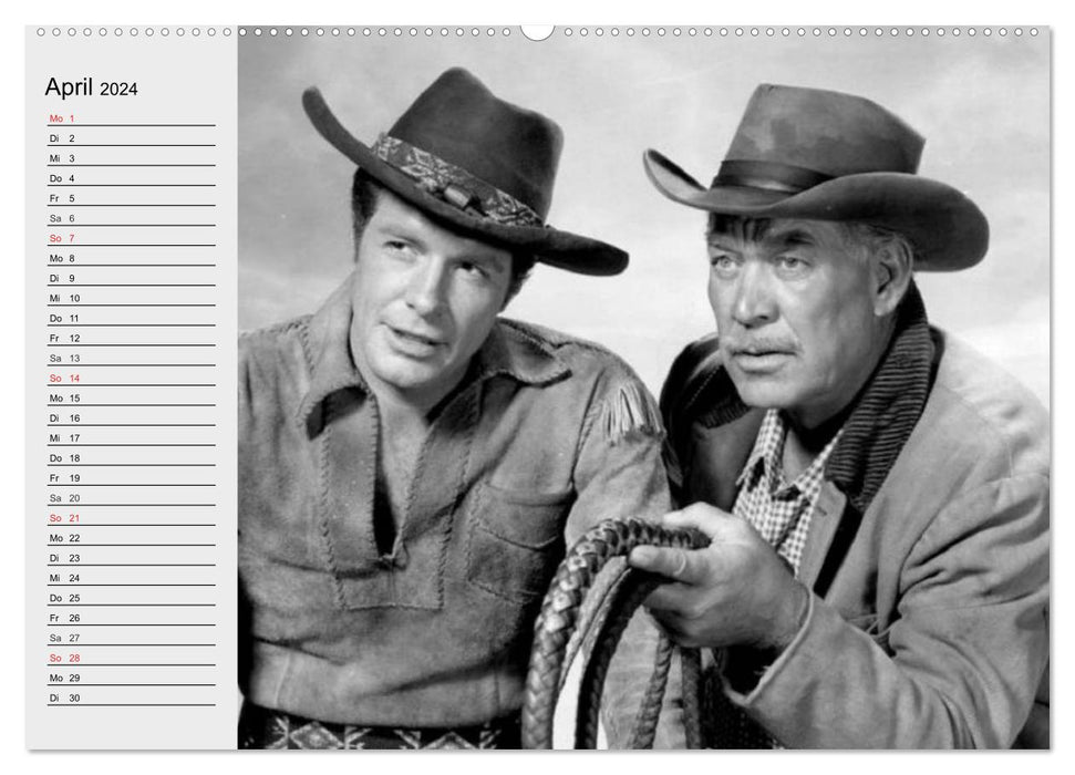 Western heroes of the big screen (CALVENDO wall calendar 2024) 