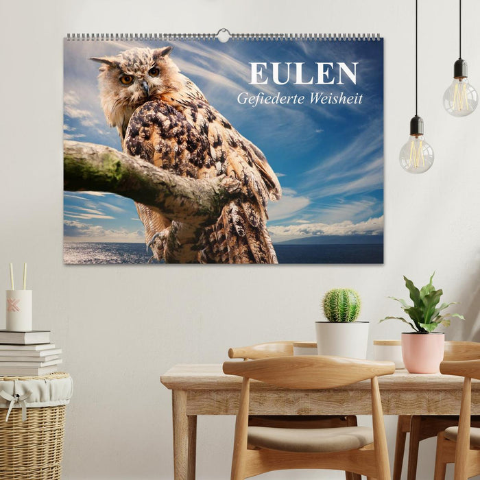 Owls. Feathered wisdom (CALVENDO wall calendar 2024) 