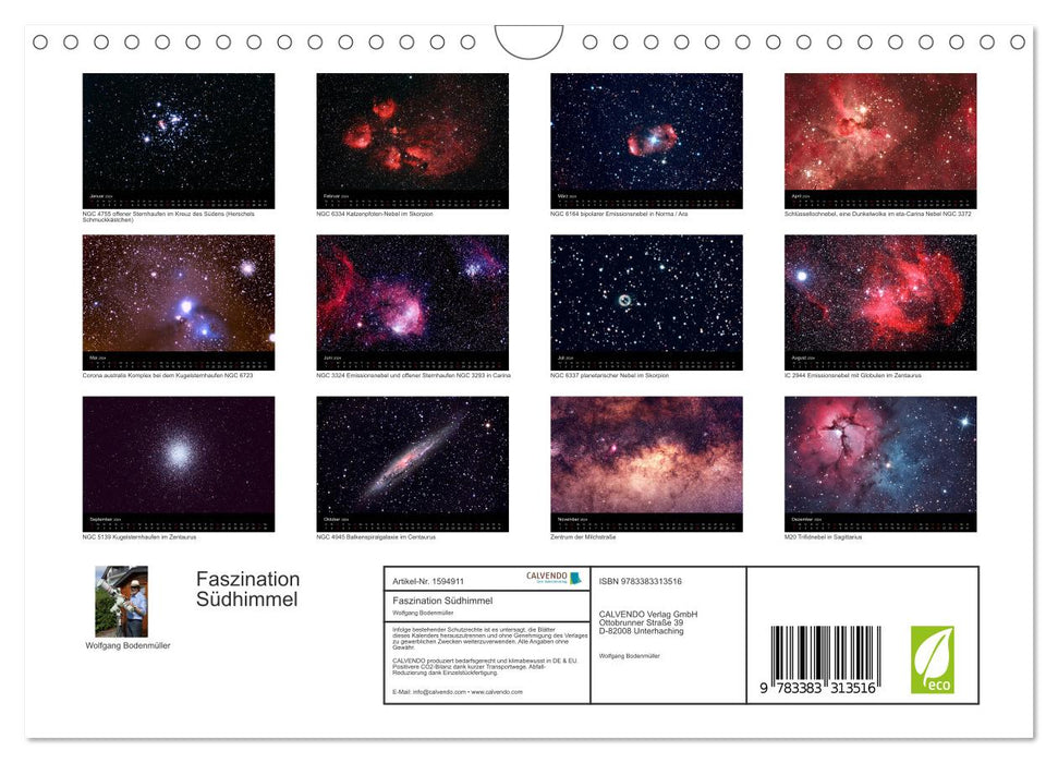 Fascination with the southern sky (CALVENDO wall calendar 2024) 