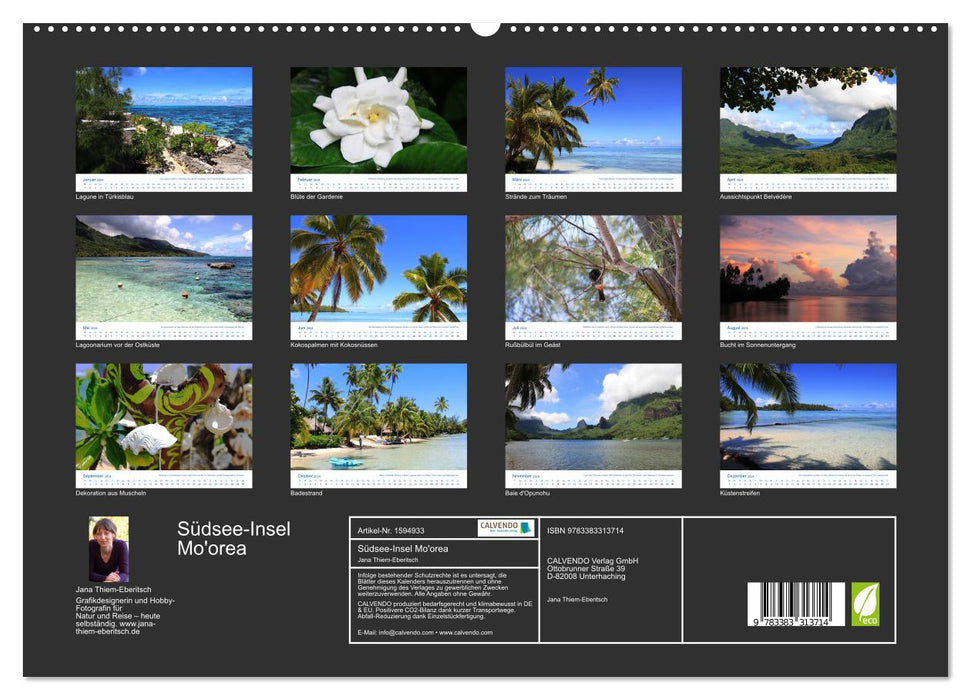 South Sea Island Mo'orea (CALVENDO Premium Wall Calendar 2024) 