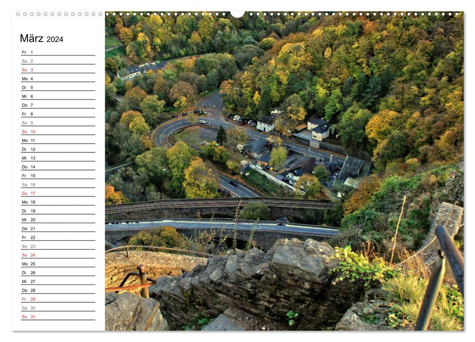 Les plus beaux paysages d'Allemagne - La vallée de l'Ahr (Calendrier mural CALVENDO Premium 2024) 