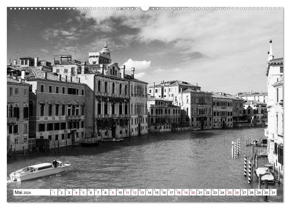 Venise noir et blanc (Calvendo Premium Wall Calendar 2024) 