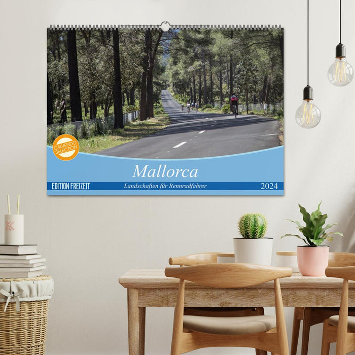 Mallorca: The most beautiful landscapes for racing cyclists (CALVENDO wall calendar 2024) 