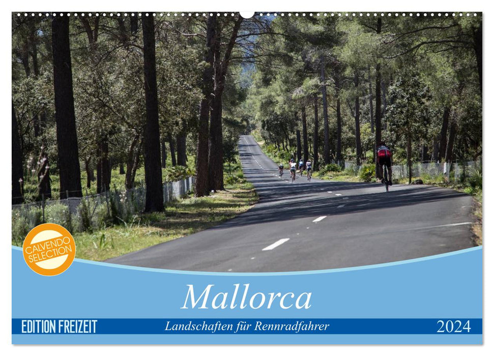 Majorque : Les plus beaux paysages pour les coureurs cyclistes (calendrier mural CALVENDO 2024) 