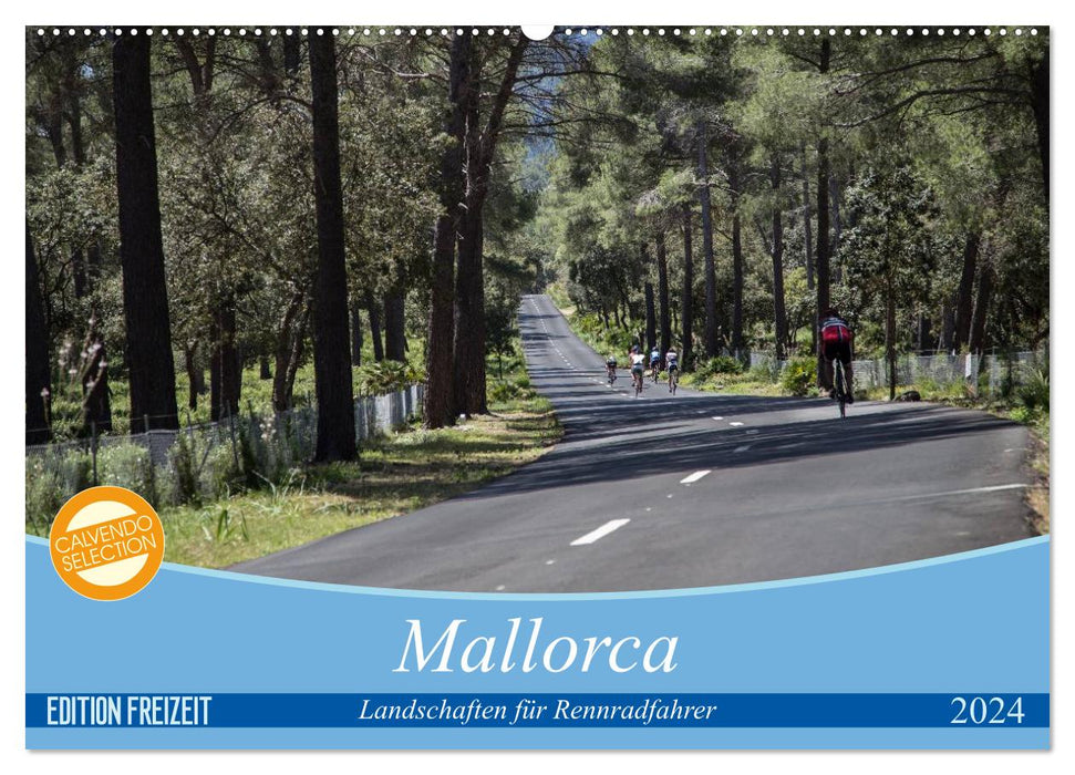 Mallorca: The most beautiful landscapes for racing cyclists (CALVENDO wall calendar 2024) 